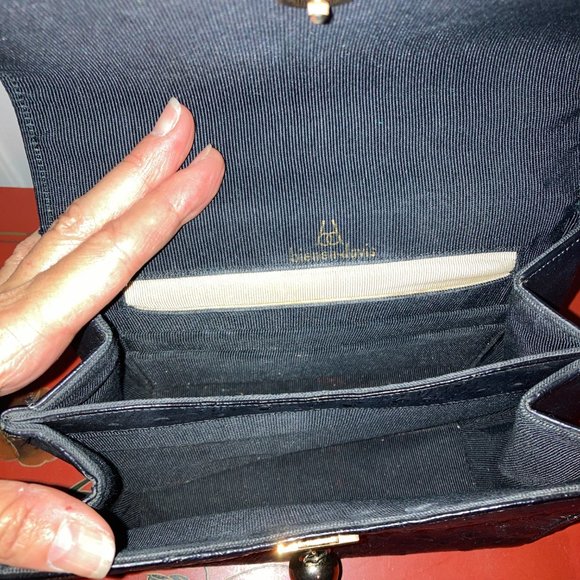 Bienen Davis Vintage black handle ostrich leather bag - Picture 6 of 8